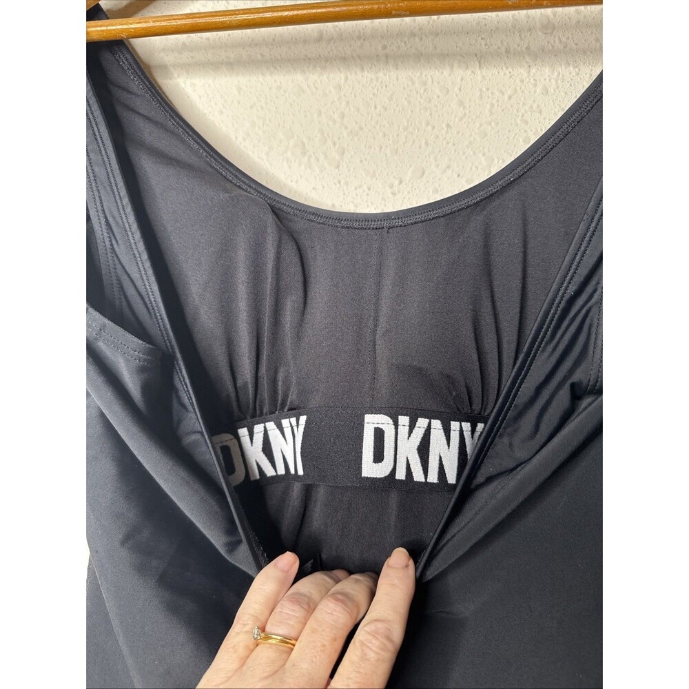 DKNY Mesh Side Black Bathing suit Size 12 - Picture 6 of 10